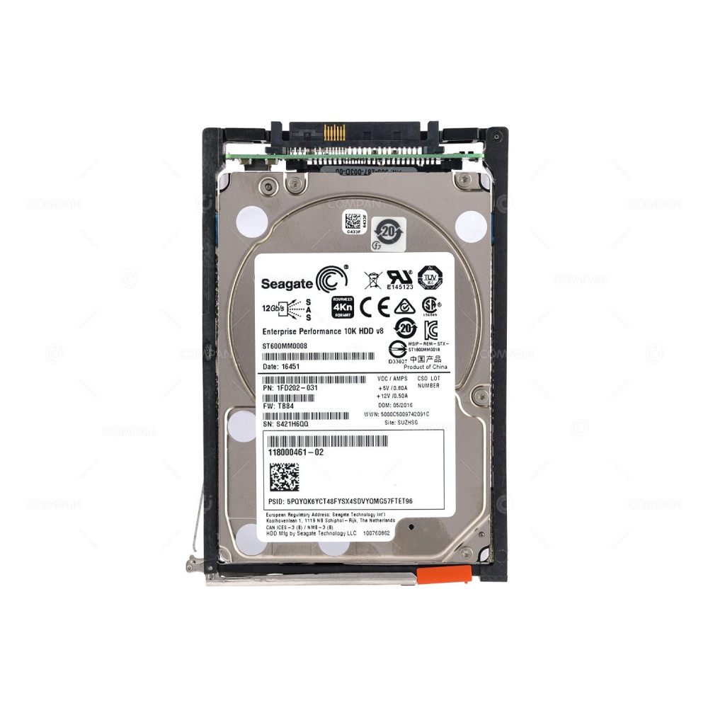 005051634 EMC 600GB 10K 12G SAS 4KN SFF 2.5 INCH FOR UNITY -